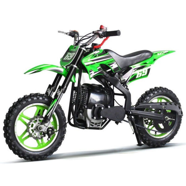 DongFang 50cc Dirt Bike KDB-001, Kids Dirt Bike 4-Stroke Engine with Big 10-Inch Aluminum Wheels and Off-Road Tires